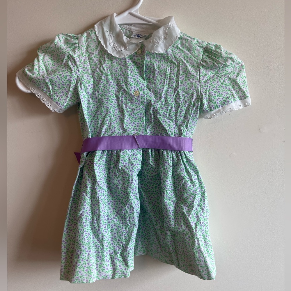 Vintage Floral Peter Pan Collar Summer Dress
